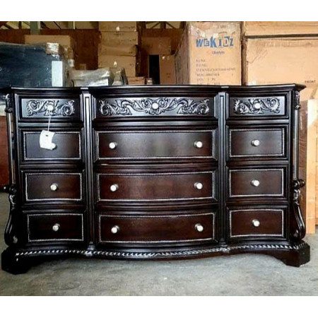 B1660 - Bankston : Tủ Ngang 12 Ngăn Kéo Và Khung Gương